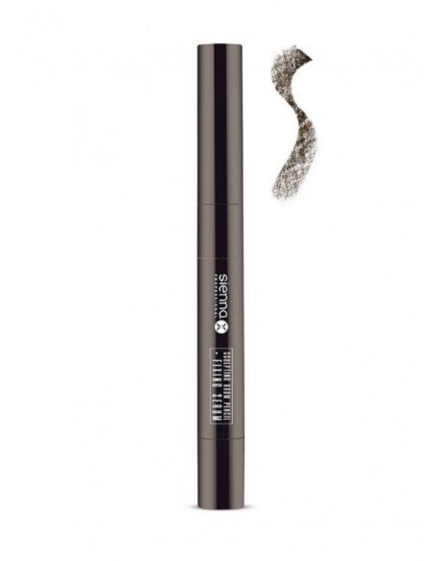 SIENNA antakius koreguojantis pieštukas + fiksuojantis serumas "DARK BRUNETTE"