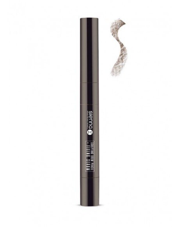 SIENNA antakius koreguojantis pieštukas + fiksuojantis serumas "WARM BRUNETTE"